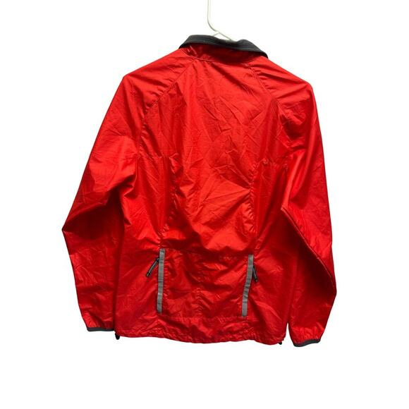 Nike Clima-Fit Vintage Nylon Reflective Full Zip Jacket Woman M 8-10 Red Grey - Picture 7 of 8